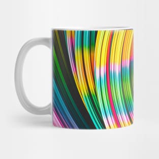 Psychedelic Rainbow Colorful Abstract Art Strands Mug